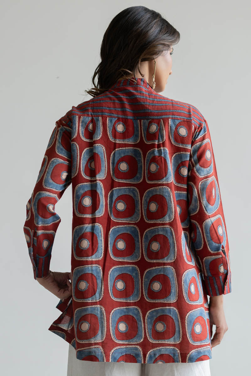 Mandarin Collar Top - Mizu