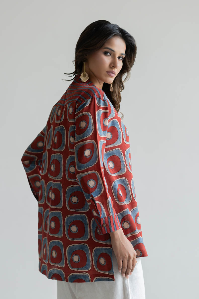 Mandarin Collar Top - Mizu