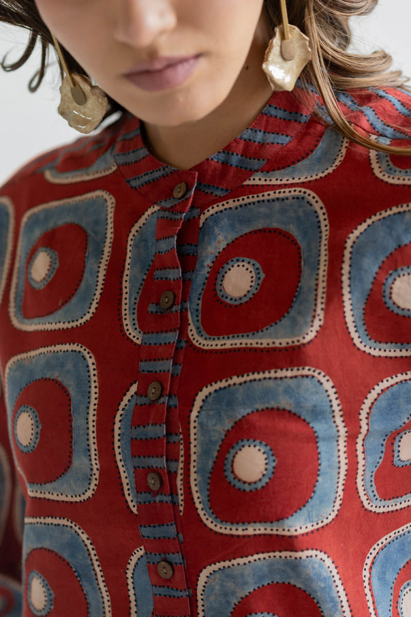 Mandarin Collar Top - Mizu
