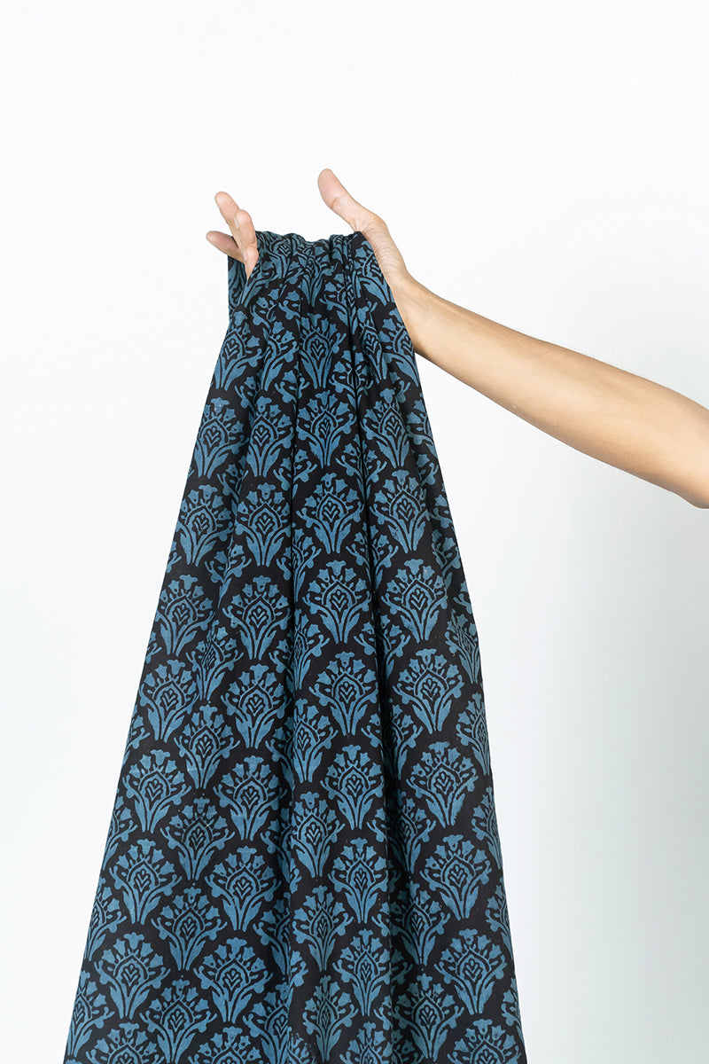 Cotton Fabric - Ilana Black & Indigo