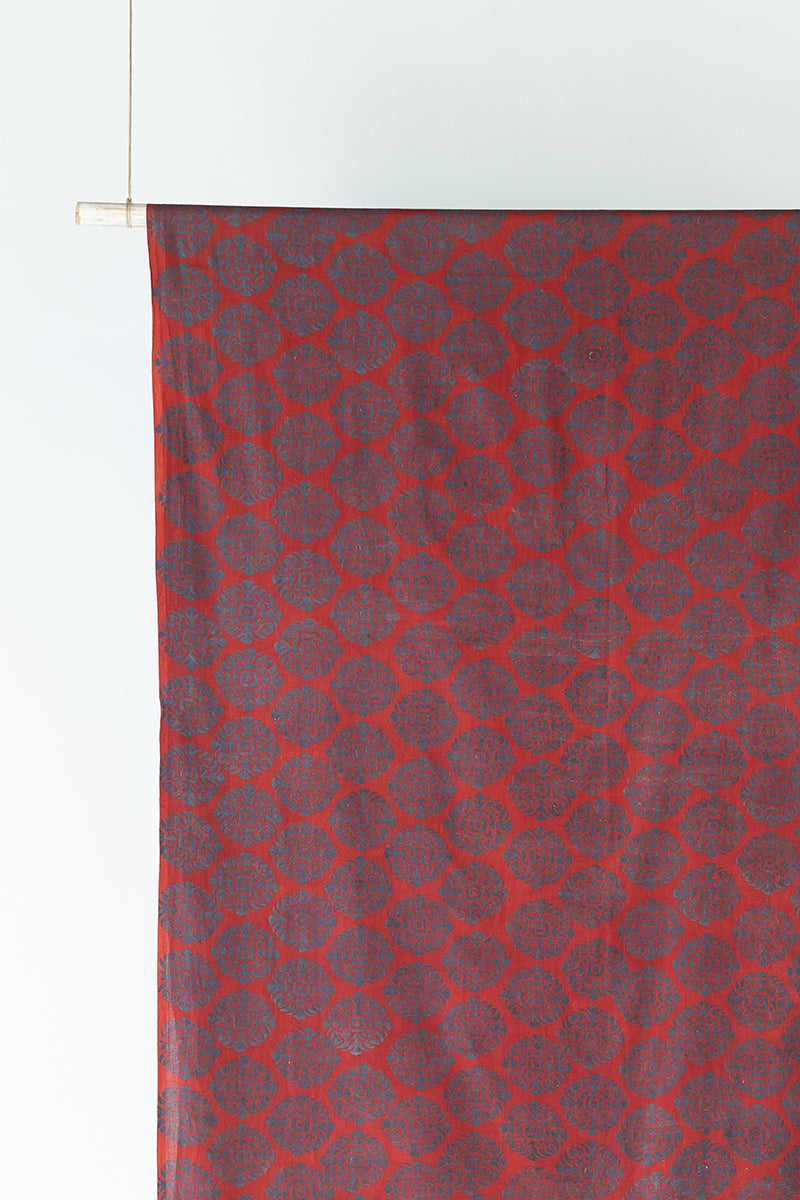 Cotton Fabric - Riyahin Red & Indigo