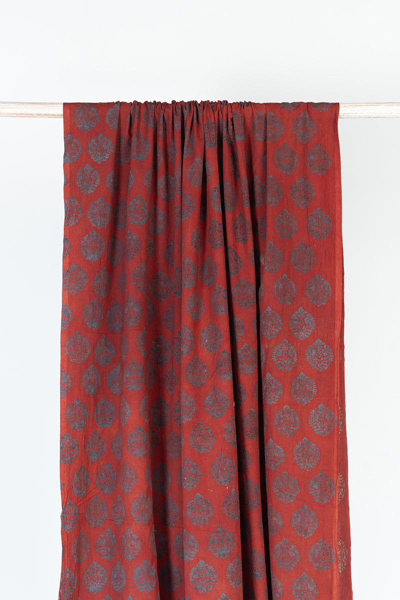 Cotton Fabric - Nasrin Red & Indigo