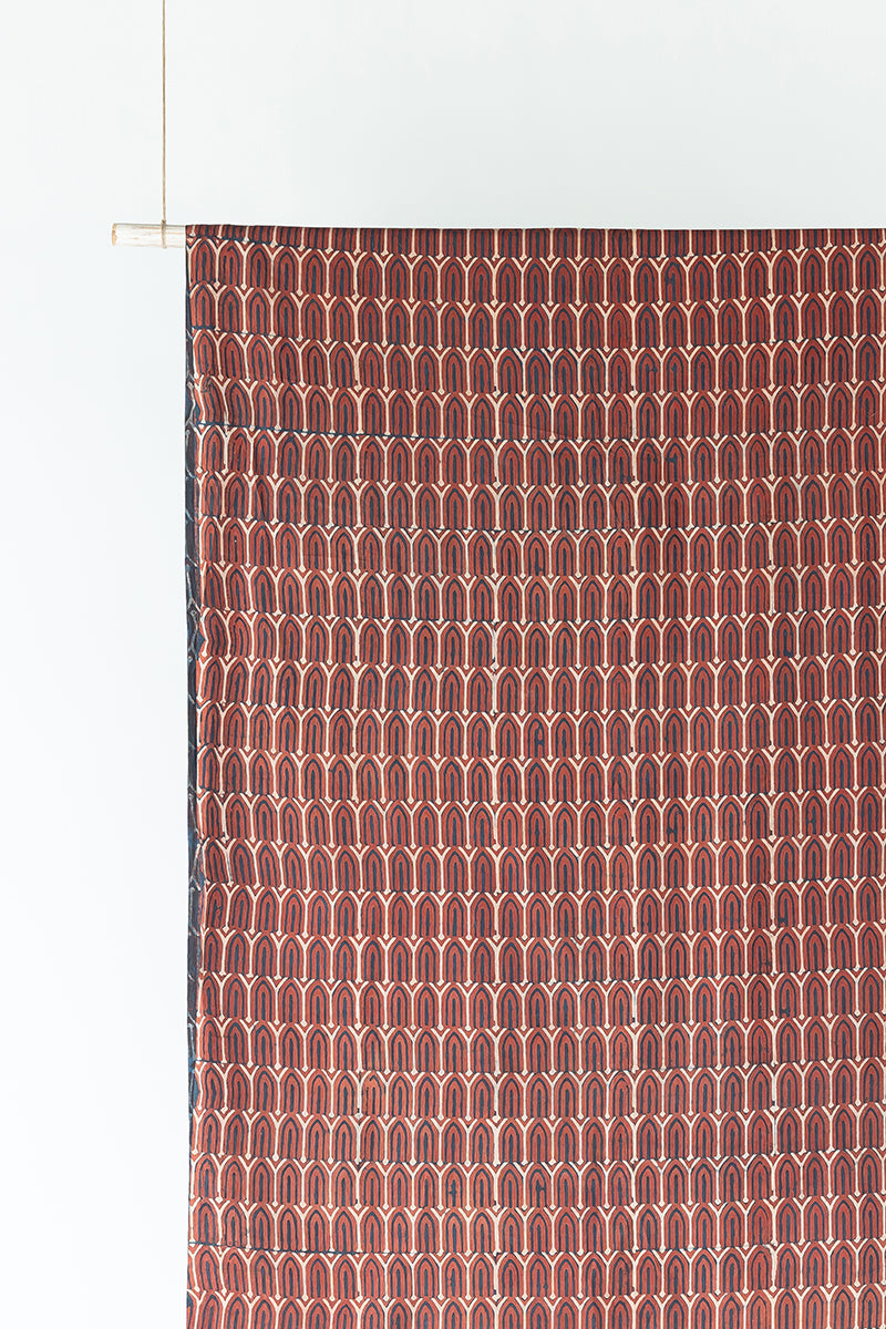 Cotton Fabric - Yamira Indigo & Red