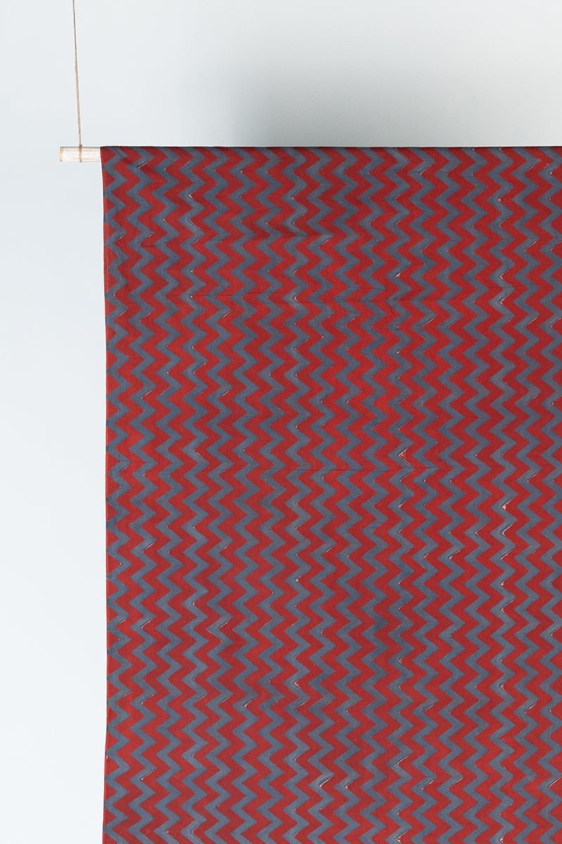 Cotton Fabric - Eirukh Red & Indigo