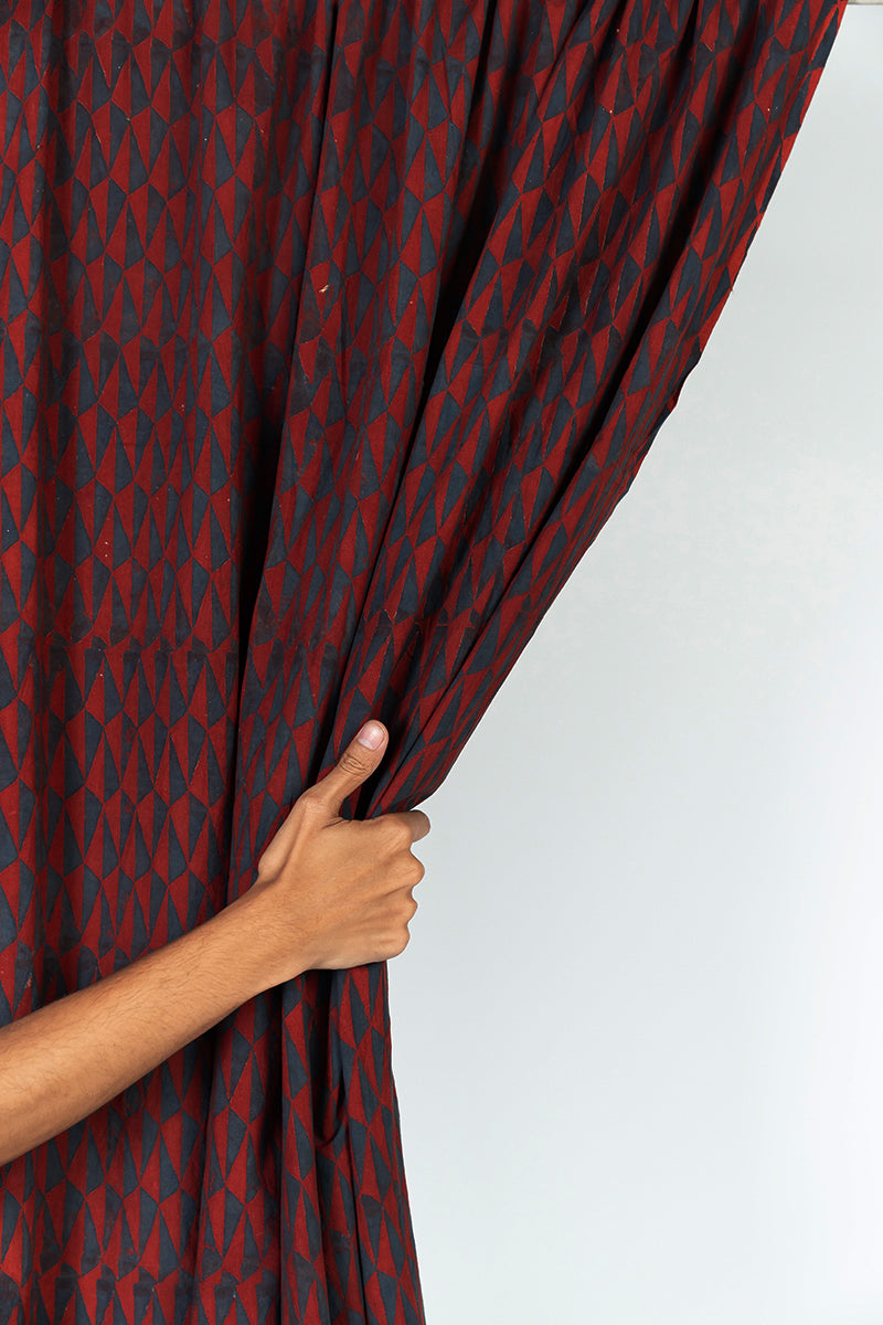 Cotton Fabric - Nishka Red & Indigo