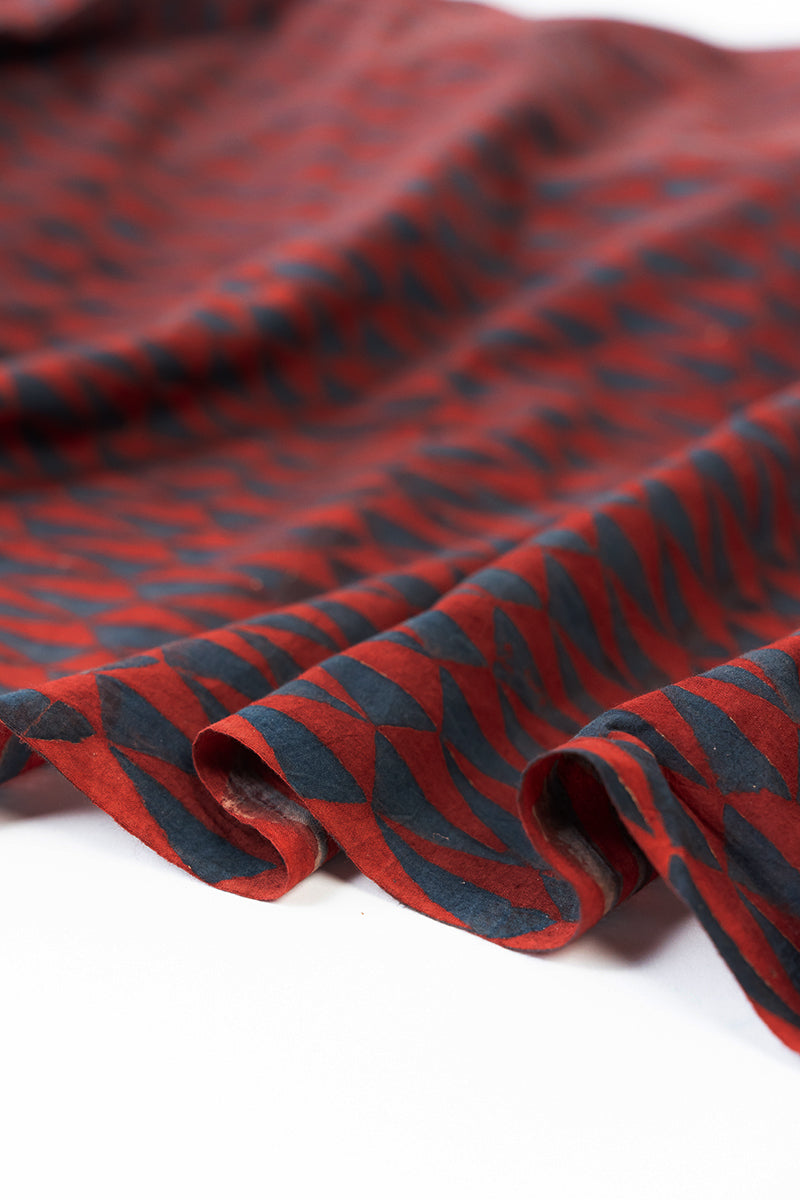 Cotton Fabric - Nishka Red & Indigo