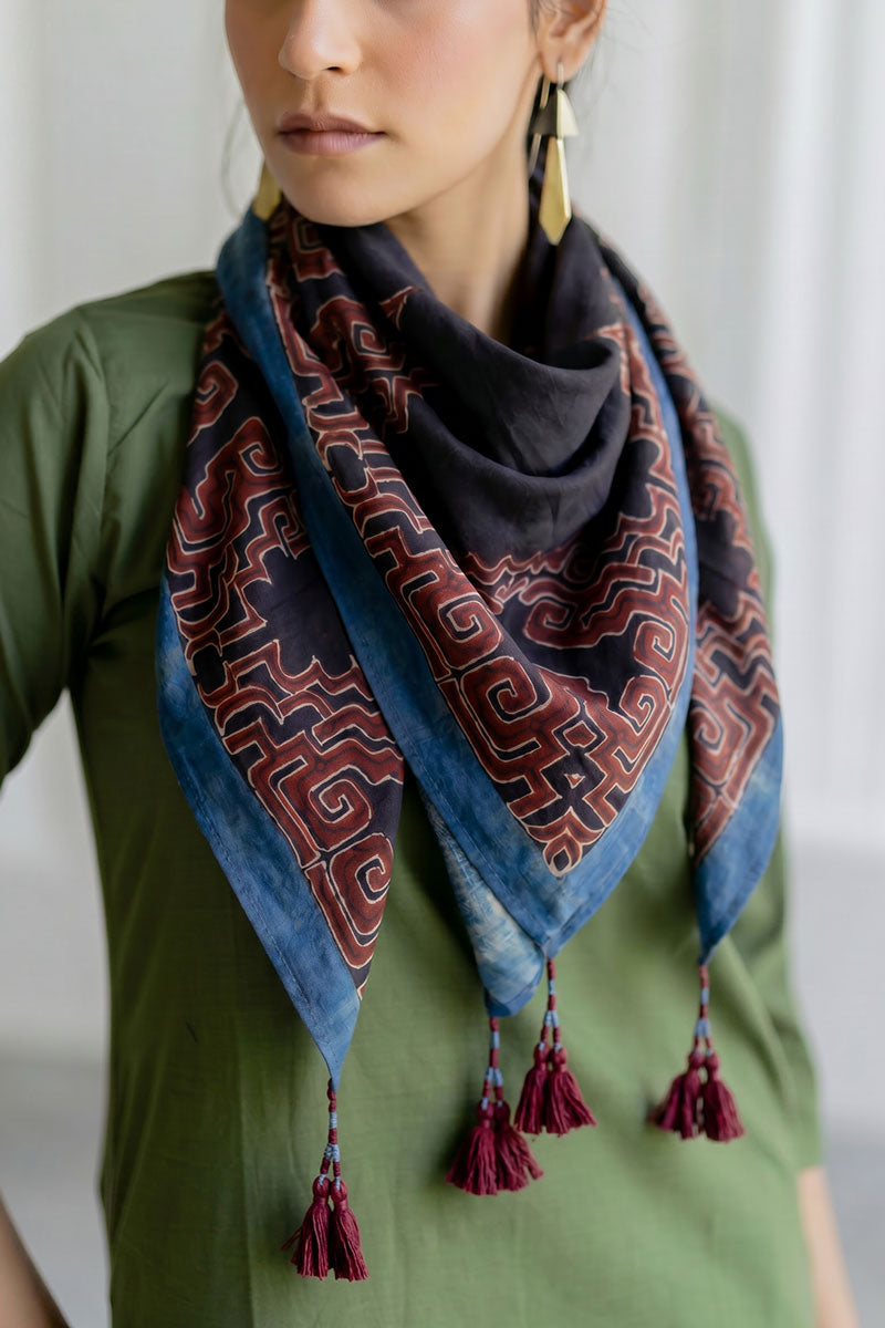 Cotton Scarf - Kshiti Black