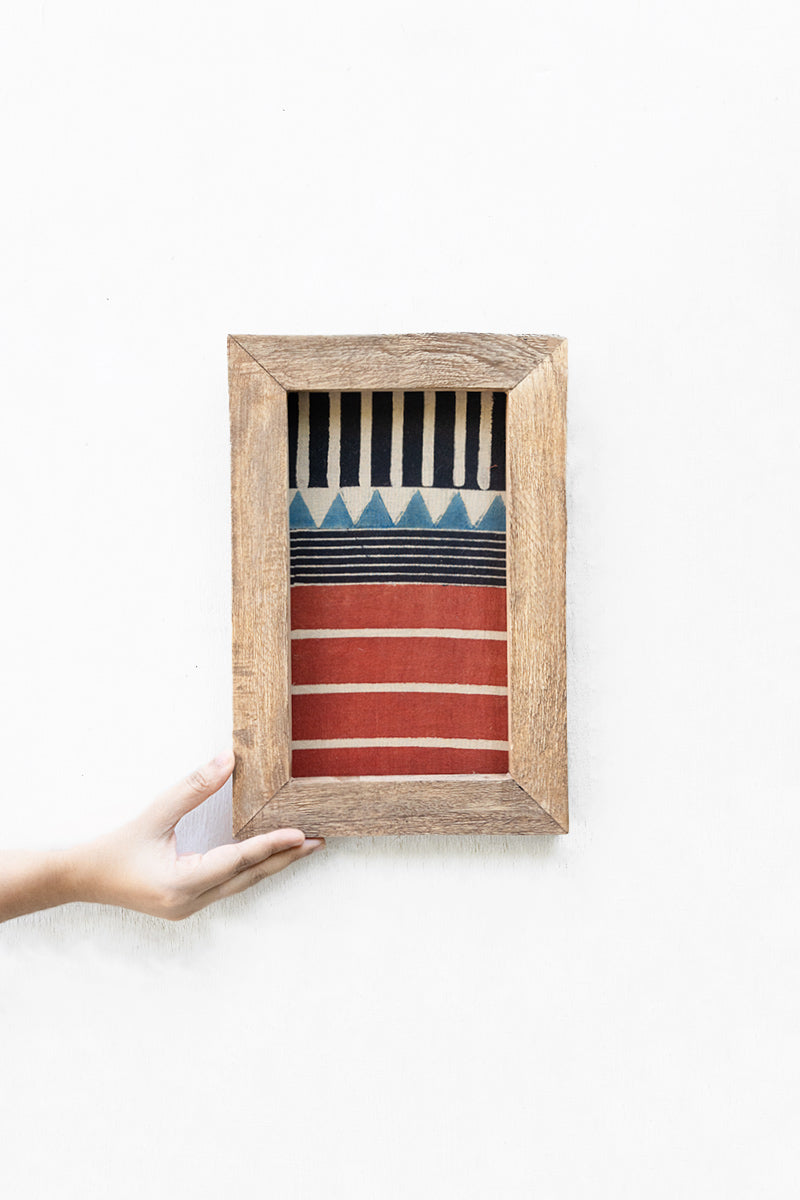 Wooden Frame with Stripe Motif - 13