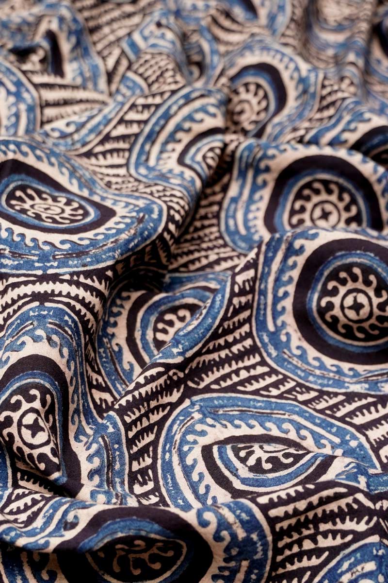 Cotton Fabric - Oran Black Indigo