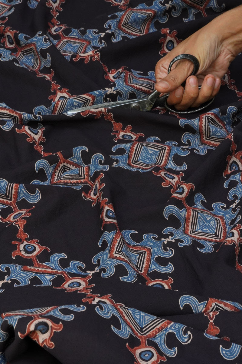 Cotton Fabric - Saaz Black