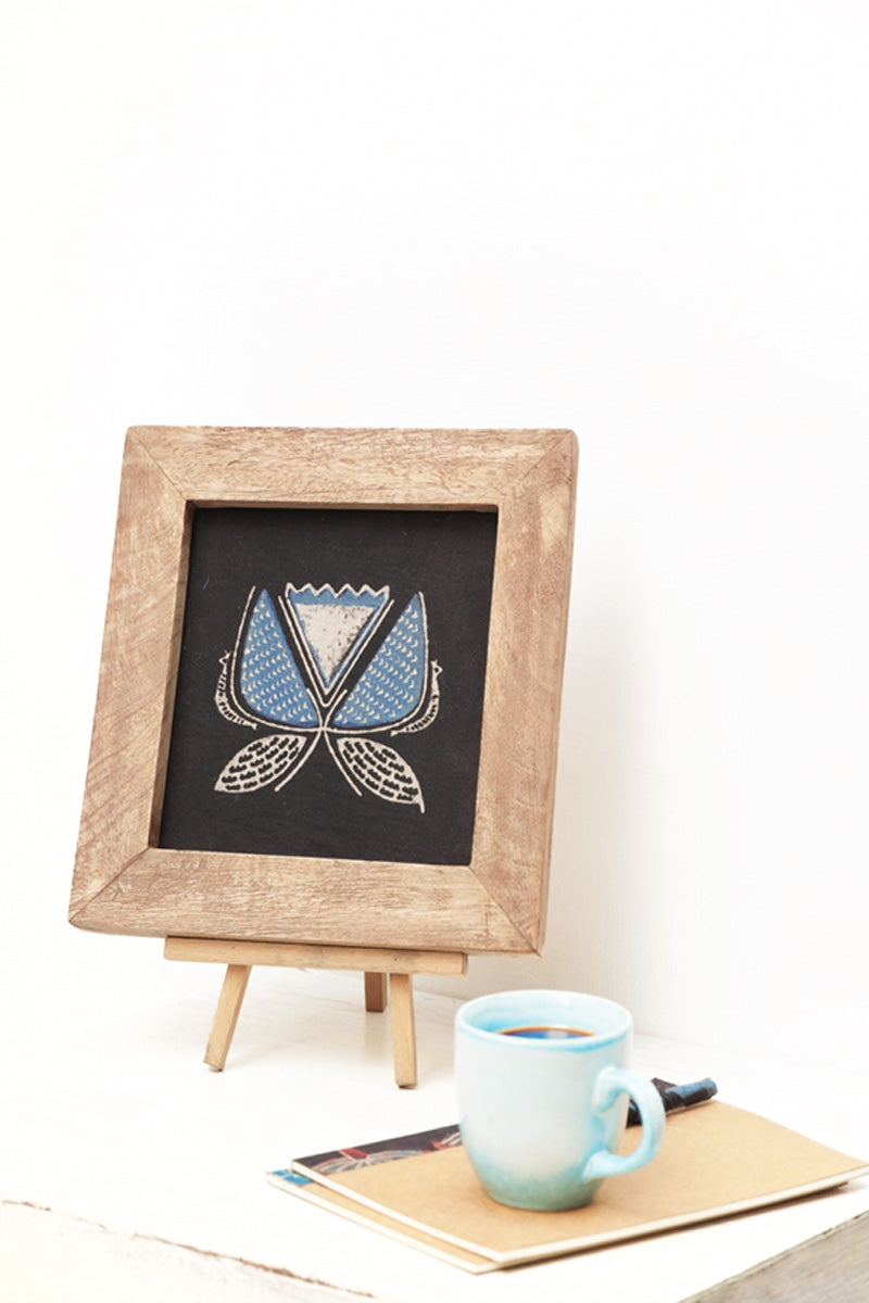Wooden Frame with Floral Motif - 17