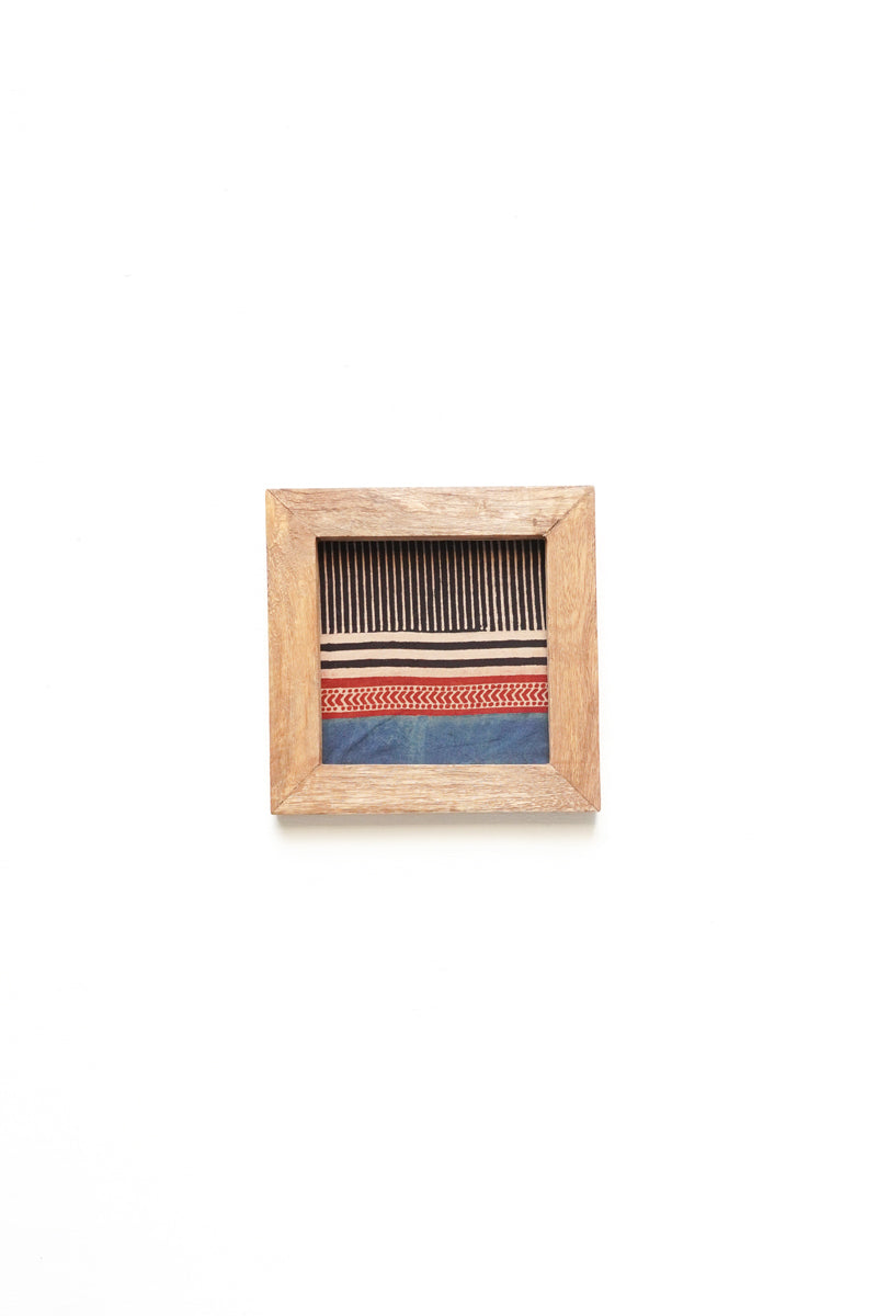 Wooden Frame with Stripe Motif - 18