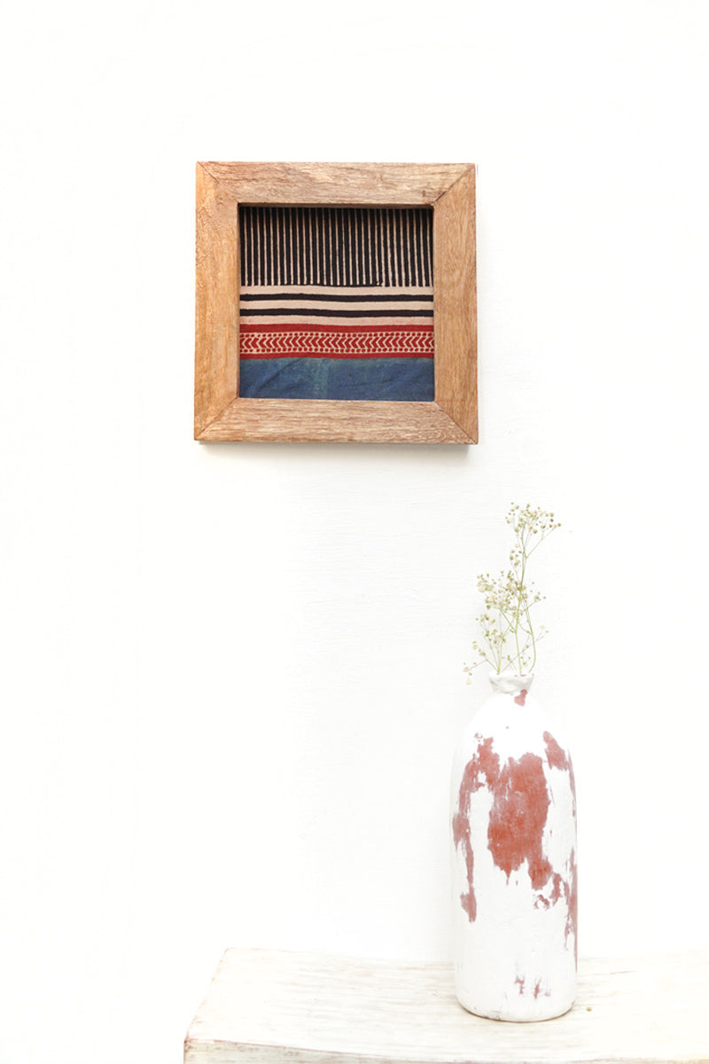 Wooden Frame with Stripe Motif - 18