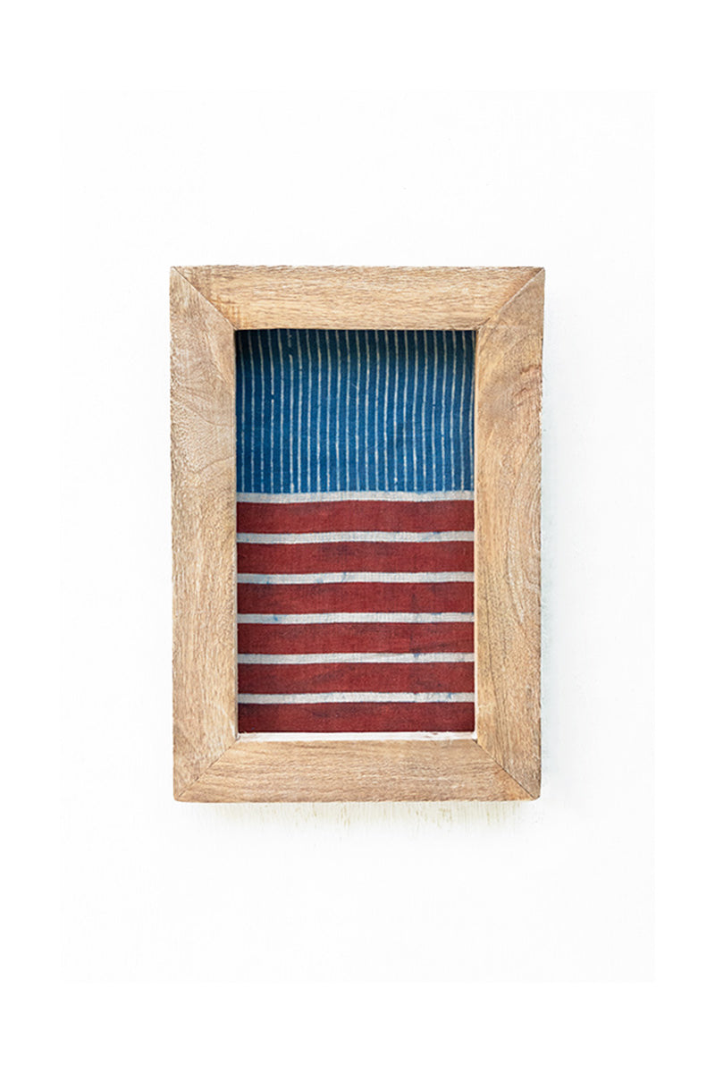 Wooden Frame with Stripe Motif - 12