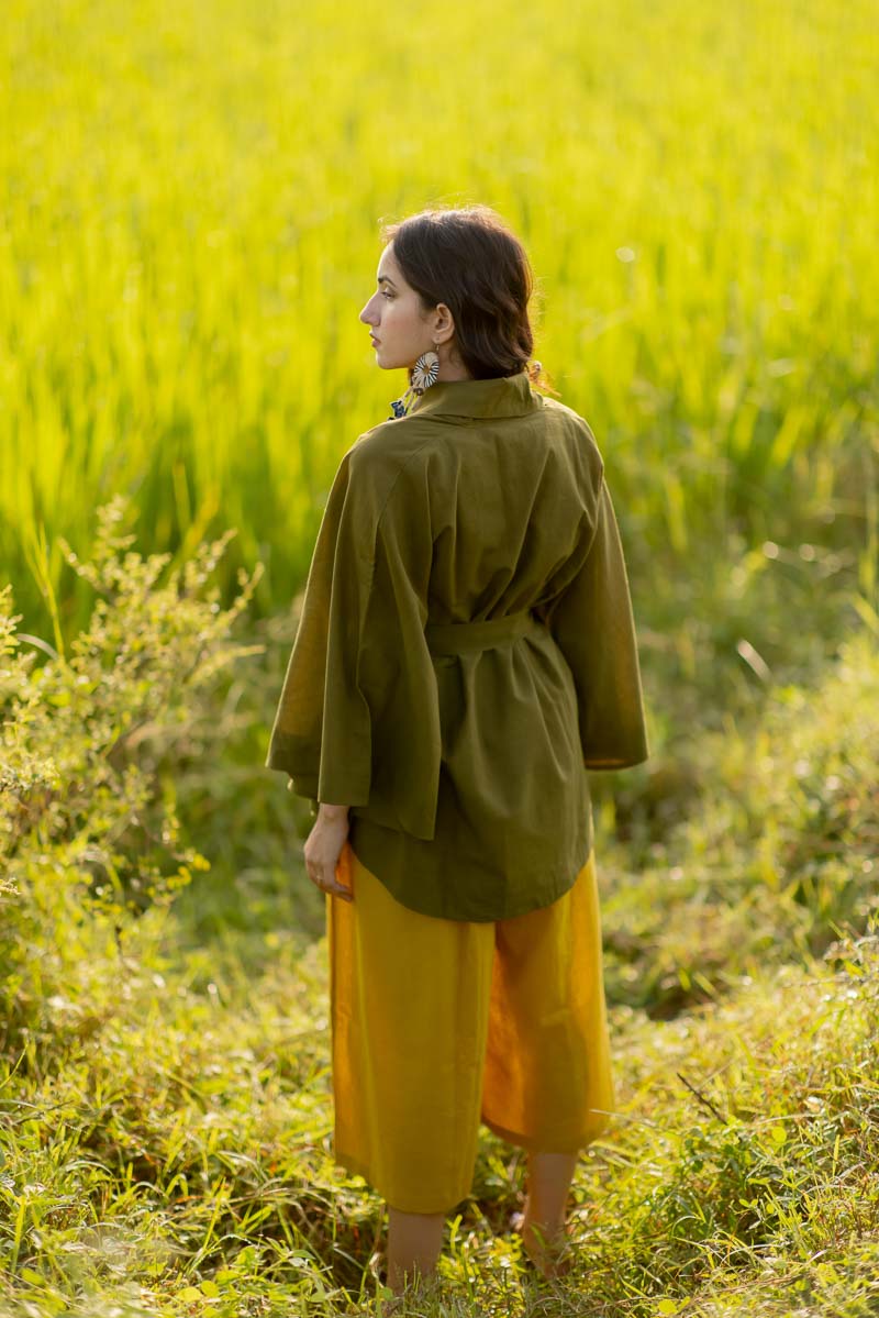 Freesize Kimono Overlay – Olive