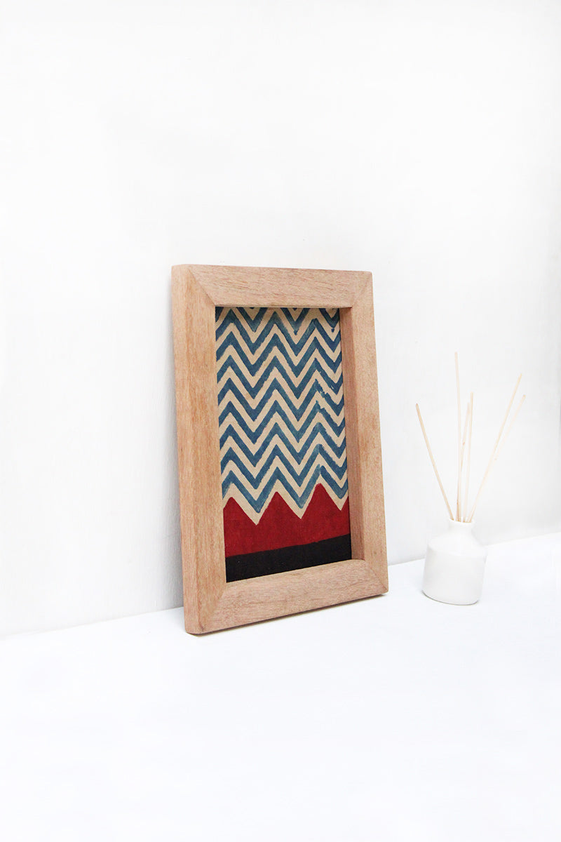 Wooden Frame with Chevron Motif – 02