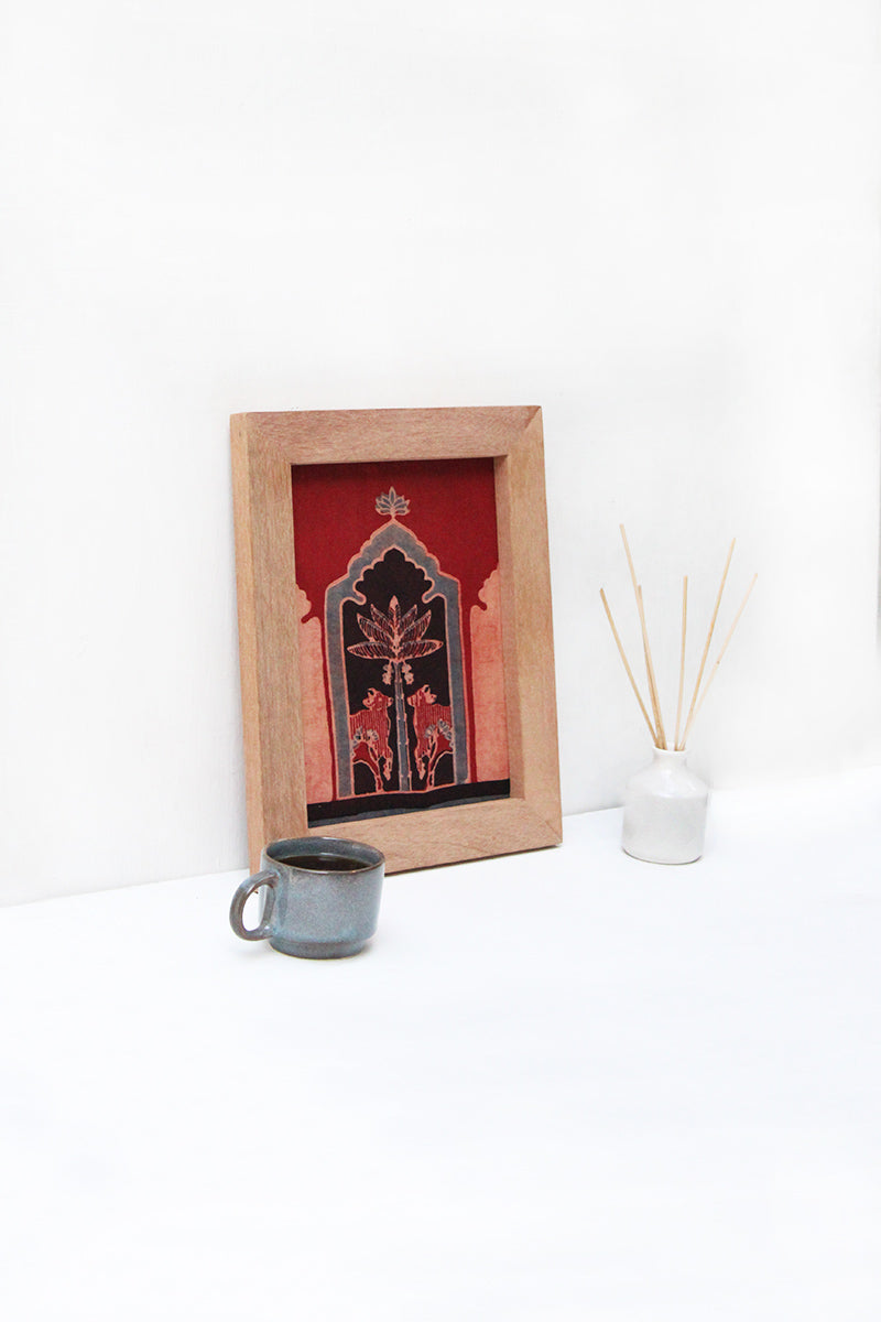 Wooden Frame with Pichwai Motif – 01