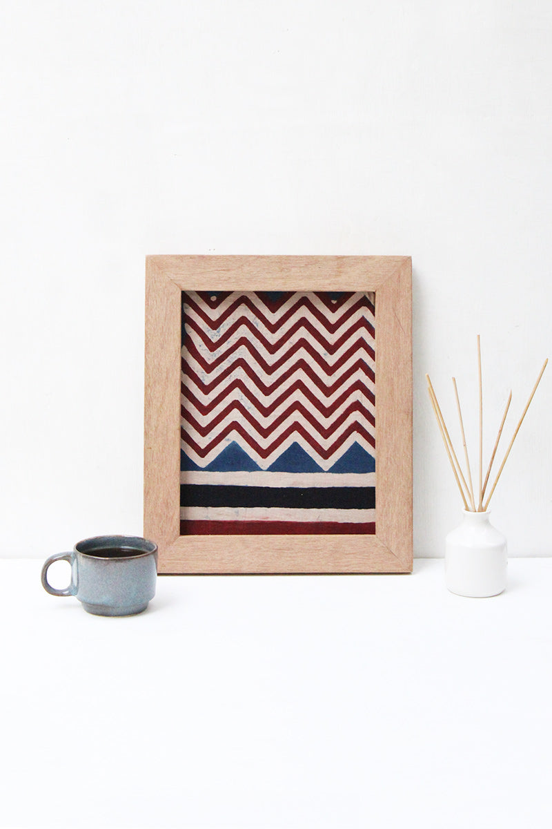 Wooden Frame with Chevron Motif – 03